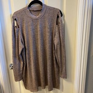 Long Sleeve Cold-Shoulder Tunic